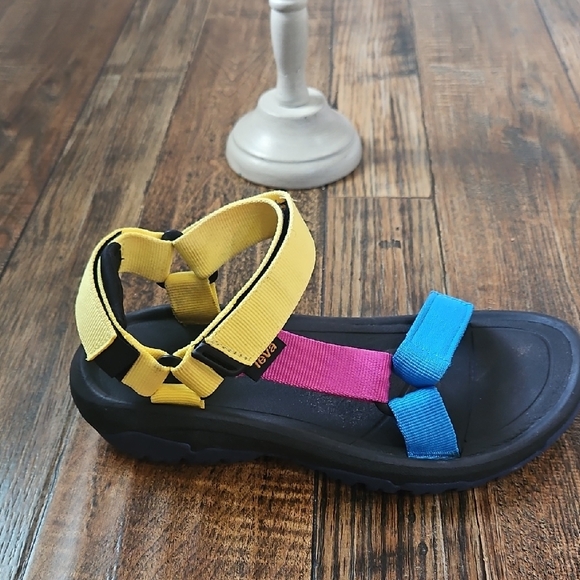 Teva Yellow, Pink,‎ and Blue Women's Sandals - Picture 2 of 7